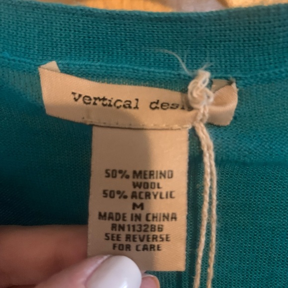 Vertical Design Blue & Teal Cardigan - Picture 2 of 7